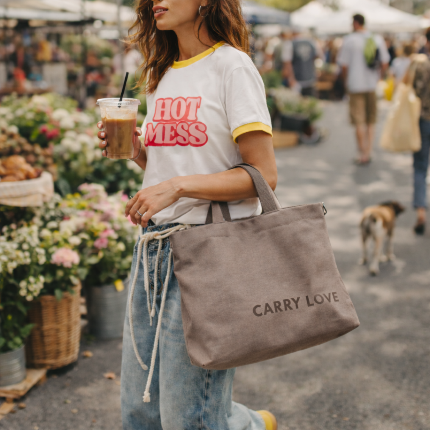 Carry Love Tote | Taupe | Giving Back To Moms