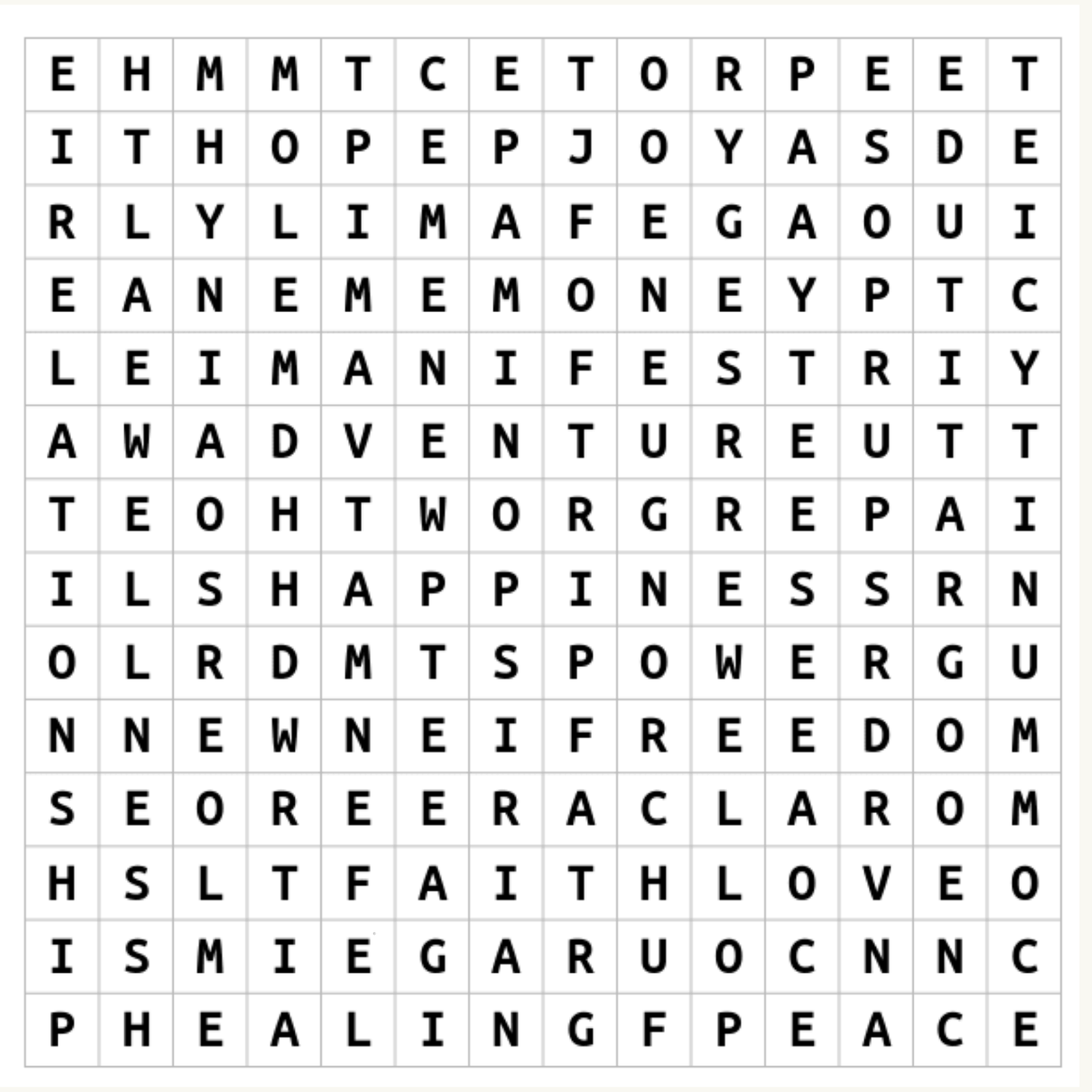 manifest: your 3 words