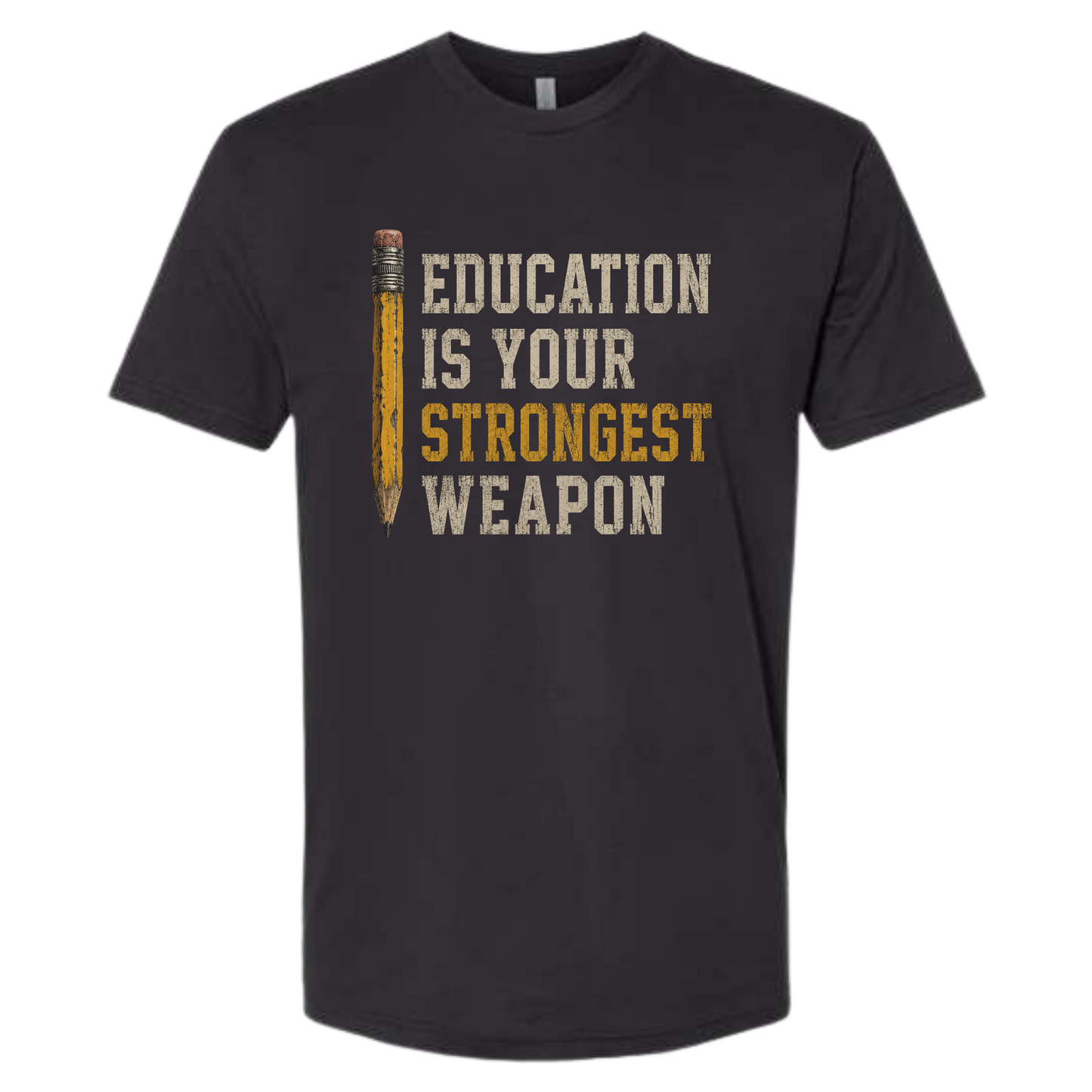 education is your strongest weapon tee | kids' education
