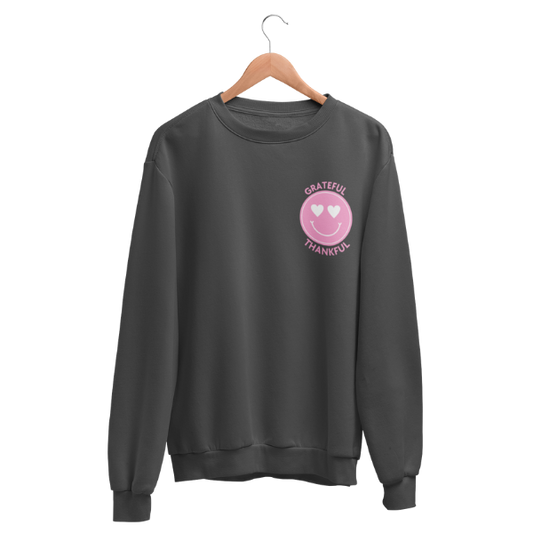 Grateful Thankful smiley sweatshirt supporting U.S. Veterans