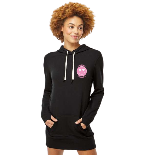 grateful smiley sweatshirt dress | feeding veterans