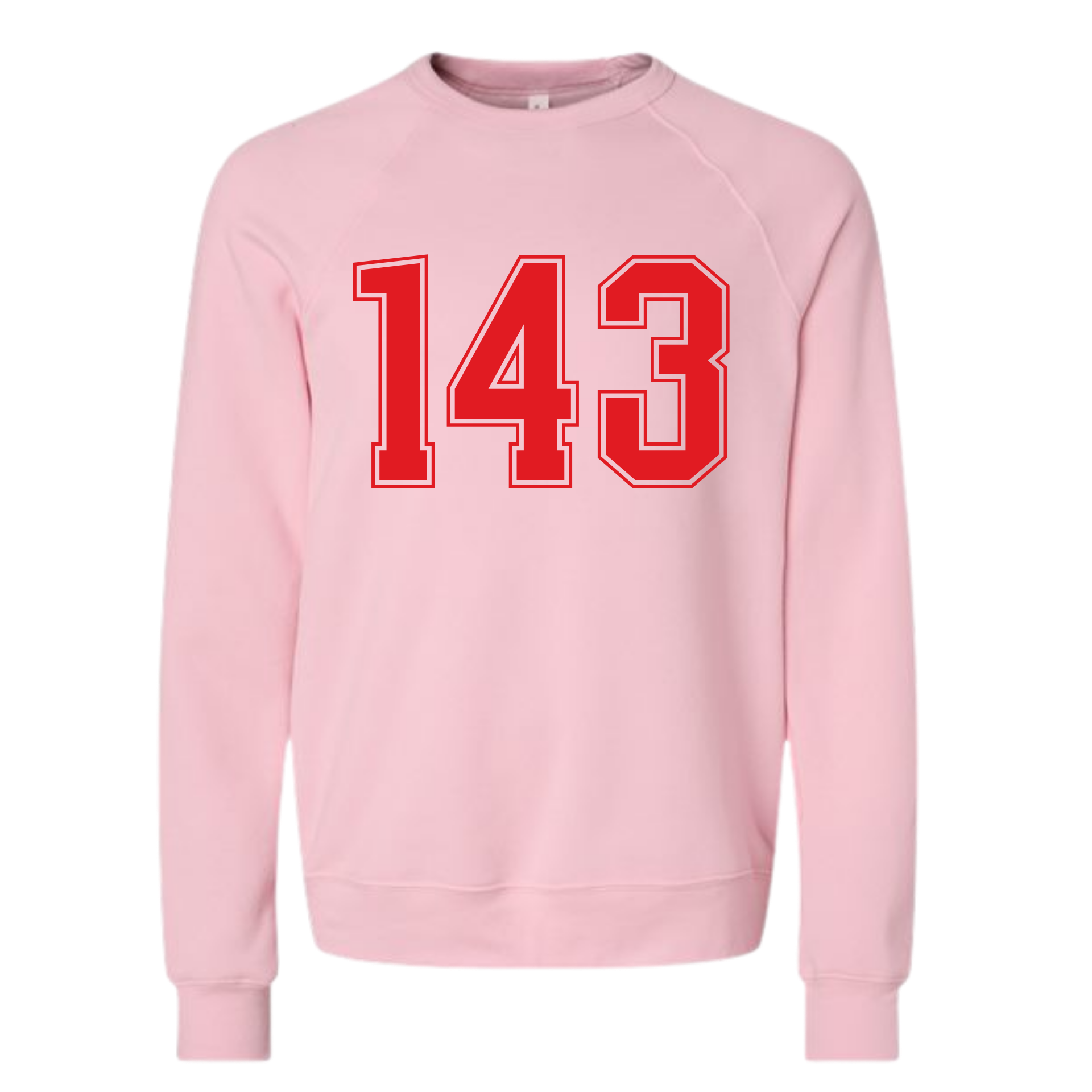 143 throwback love sweatshirt in pink Valentine’s charity apparel supporting global healthcare