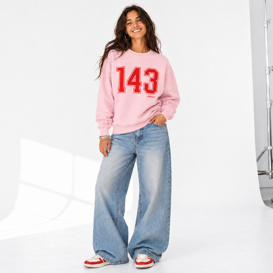 143 "I Love You" throwback sweatshirt | world health