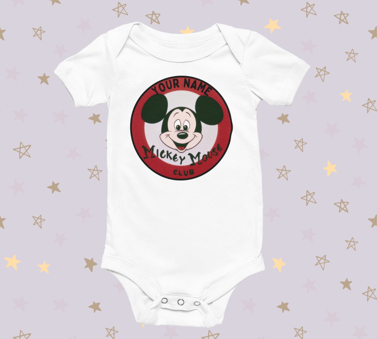 Mouseketeer custom name Disney onesie