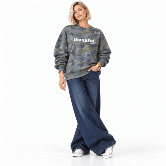 thankful camo sweatshirt | feeding Veterans