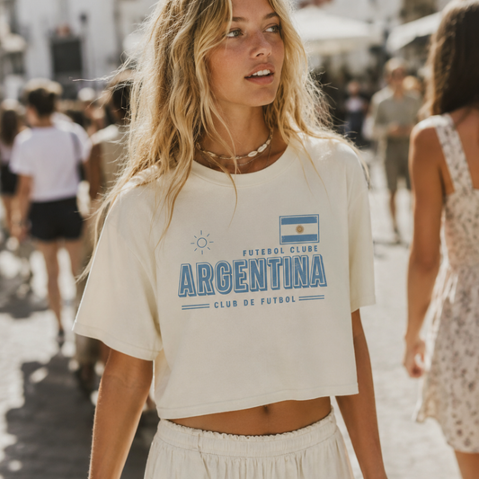 Argentina vintage football graphic tee for world hunger