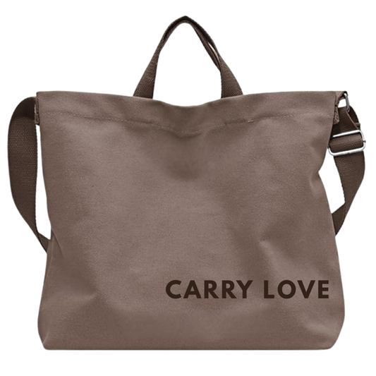 Carry Love Tote | Taupe | Giving Back To Moms