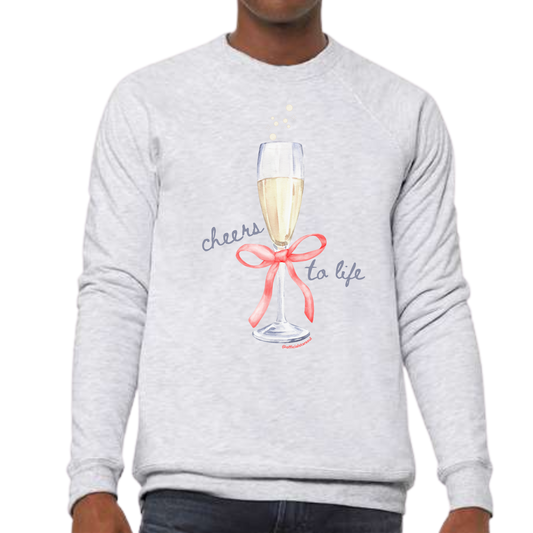 cheers to life sweatshirt | toys-for-tots