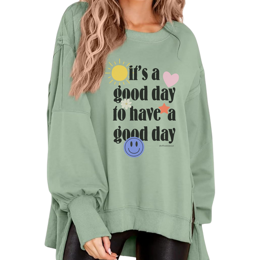 Mollie's "Good Day" sweater | mental health