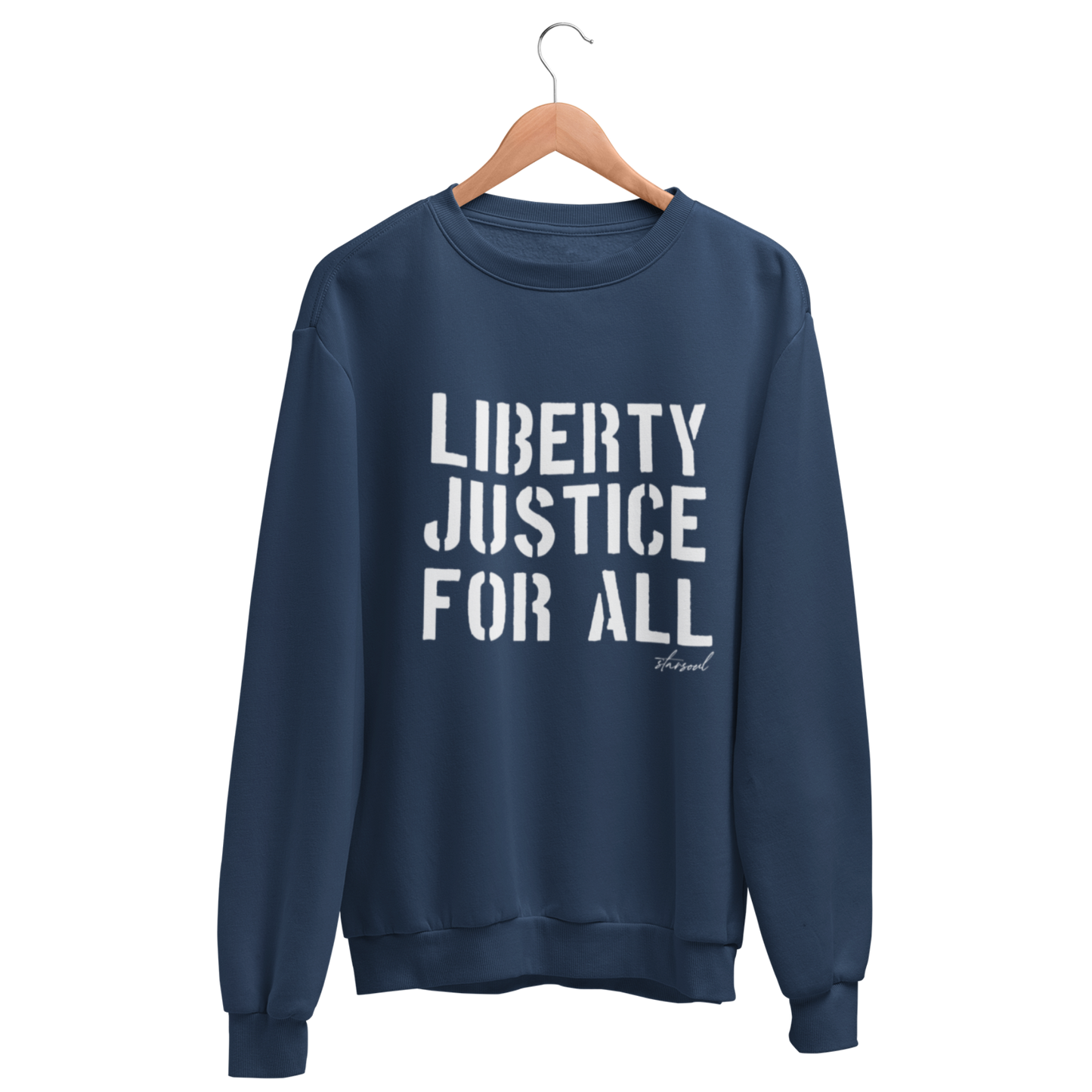 liberty justice for all human rights charity sweatshirt 