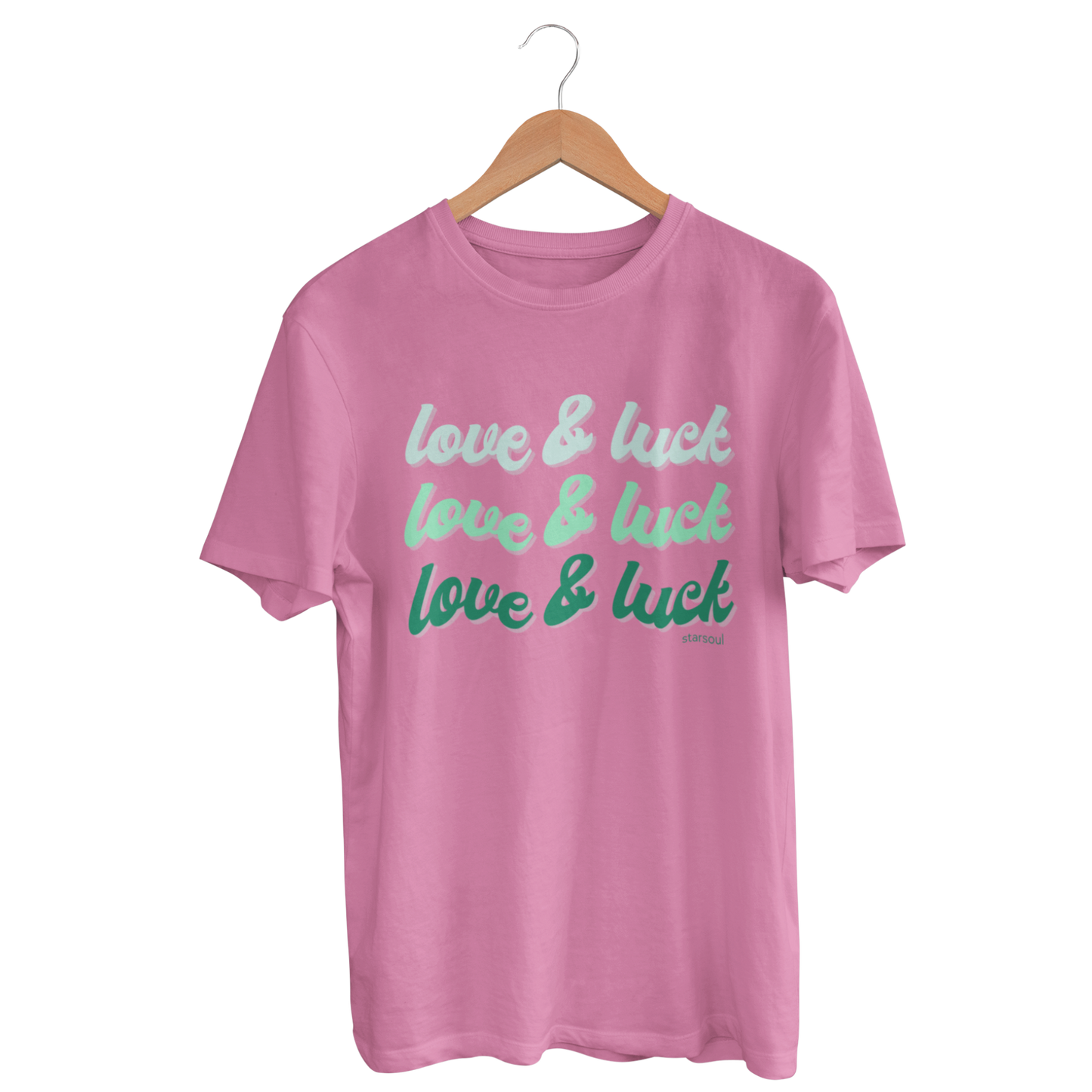 love and luck 💗🍀 pink tee