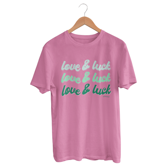 love and luck 💗🍀 pink tee