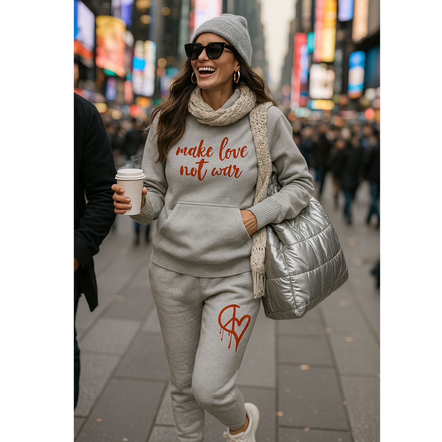 make love not war jogger | toys-for-tots