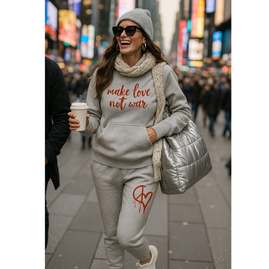 make love not war jogger | toys-for-tots