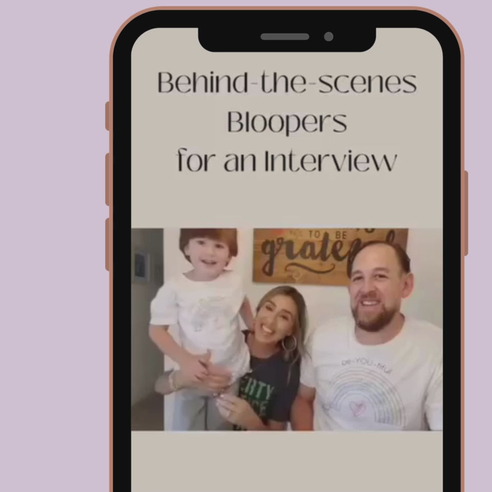 Load video: bloopers behind the scenes video of sandra jacquemin and julio villarreal ith their adorable son talking about charity through starsoul