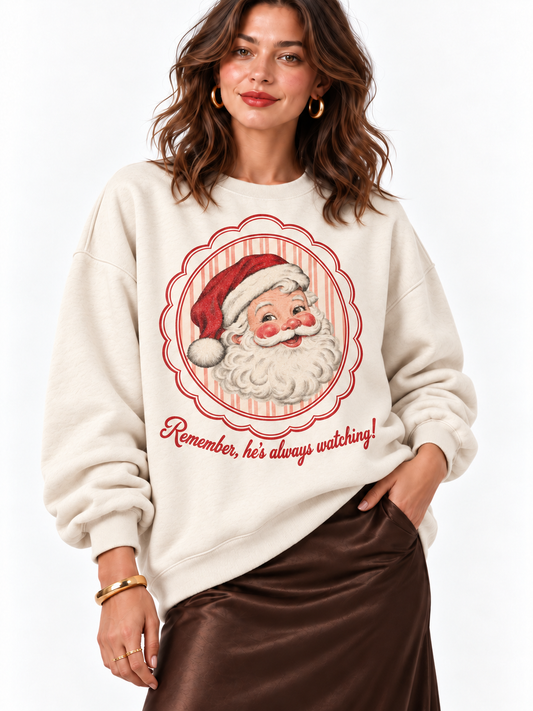 retro santa christmas sweatshirt | toys for tots