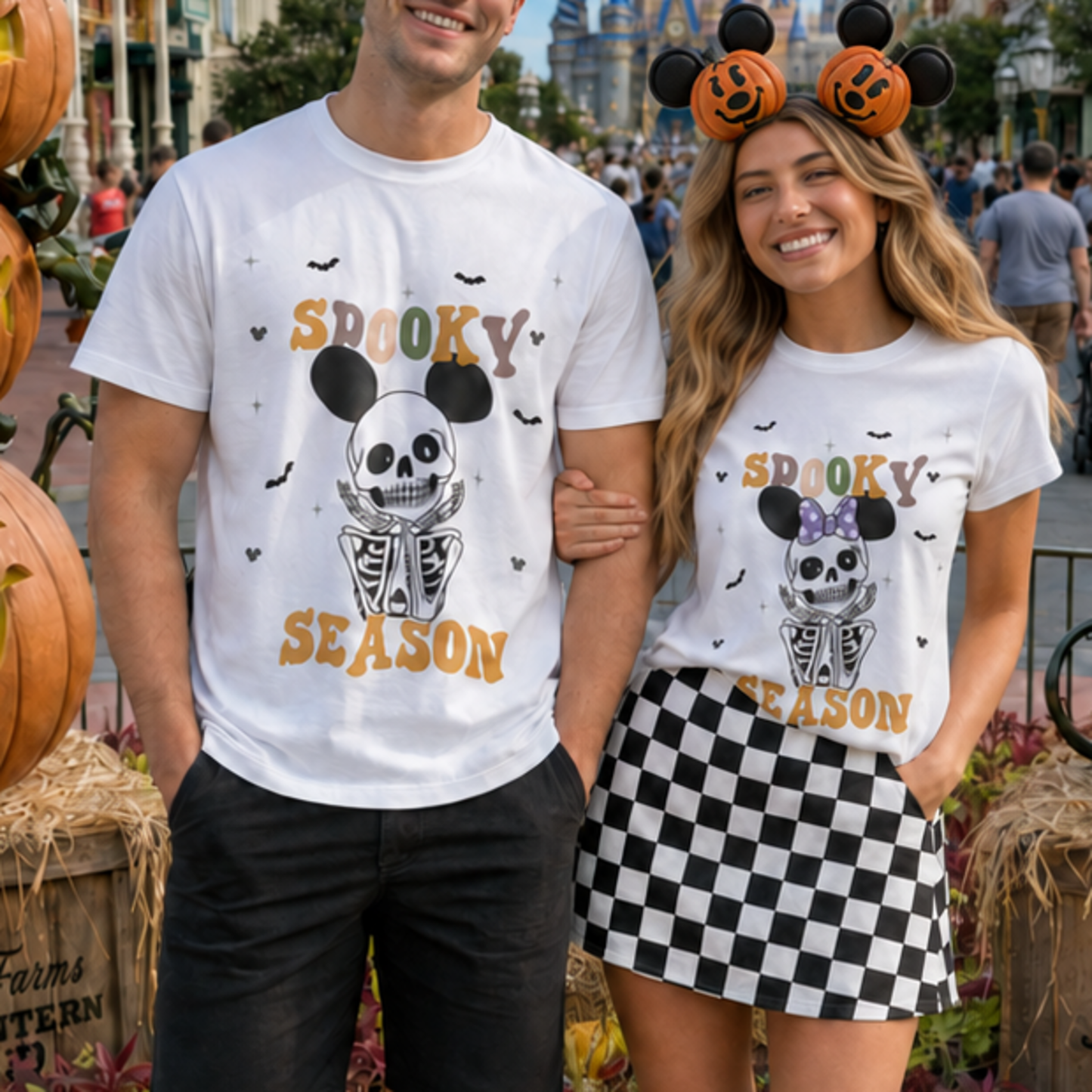 spooky season skelly t-shirt | halloween park tee