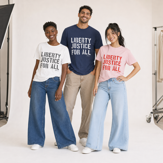 liberty justice for all charity t-shirt | human rights